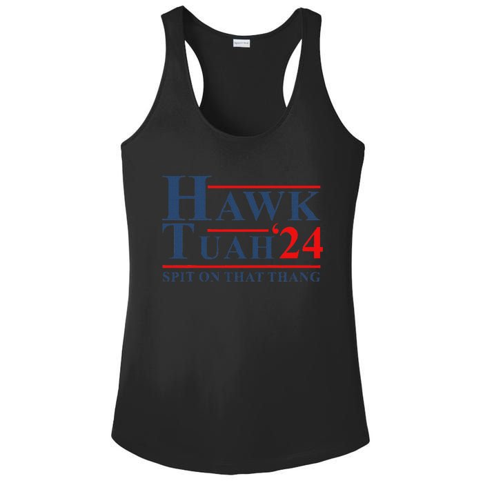 Hawk Tush Parody Funny Saying Ladies PosiCharge Competitor Racerback Tank