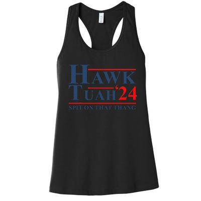 Hawk Tush Parody Funny Saying Women's Racerback Tank