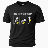 How To Pick Up Chicks Hilarious Graphic Funny Sarcastic Cooling Performance Crew T-Shirt
