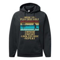 How To Play Disc Golf Funny  Performance Fleece Hoodie