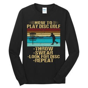 How To Play Disc Golf Funny  Tall Long Sleeve T-Shirt