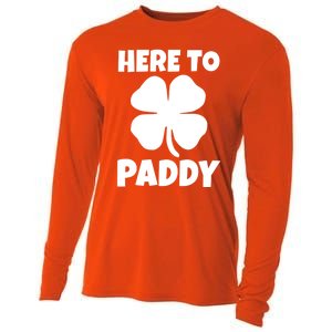 Here To Paddy Fun Irish Clover Party Gift Funny Gift Cooling Performance Long Sleeve Crew