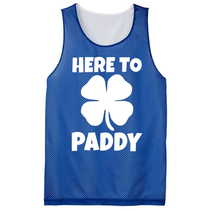 Here To Paddy Fun Irish Clover Party Gift Funny Gift Mesh Reversible Basketball Jersey Tank