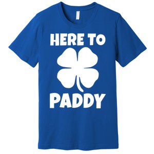 Here To Paddy Fun Irish Clover Party Gift Funny Gift Premium T-Shirt