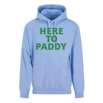 Here To Paddy Funny Saint Patrick's Day Party Gift Unisex Surf Hoodie