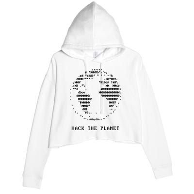 Hack The Planet! Crop Fleece Hoodie