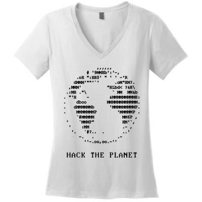 Hack The Planet! Women's V-Neck T-Shirt