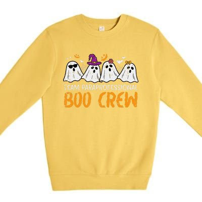 Halloween Team Paraprofessional Boo Crew Para Costume Women Gift Premium Crewneck Sweatshirt