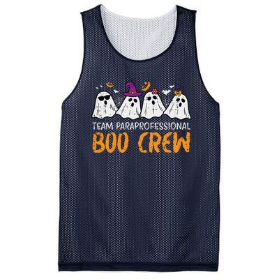 Halloween Team Paraprofessional Boo Crew Para Costume Women Gift Mesh Reversible Basketball Jersey Tank