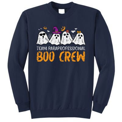 Halloween Team Paraprofessional Boo Crew Para Costume Women Gift Tall Sweatshirt