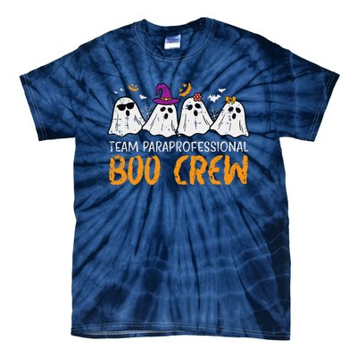 Halloween Team Paraprofessional Boo Crew Para Costume Women Gift Tie-Dye T-Shirt