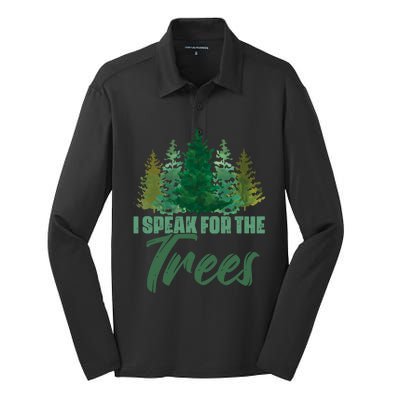 Hippie Tree Planting Earth Day Nature Lover Gift Silk Touch Performance Long Sleeve Polo