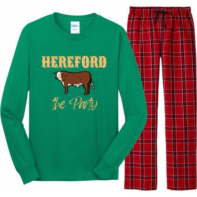 Herefords The Party Funny Cows Cattle Farm Farmer Fashion Long Sleeve Pajama Set