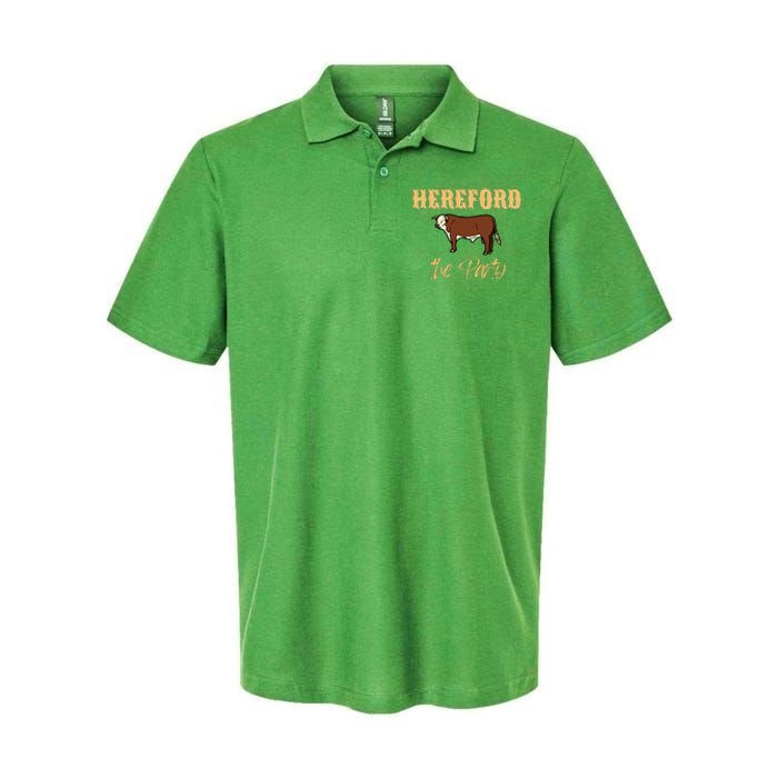 Herefords The Party Funny Cows Cattle Farm Farmer Fashion Softstyle Adult Sport Polo