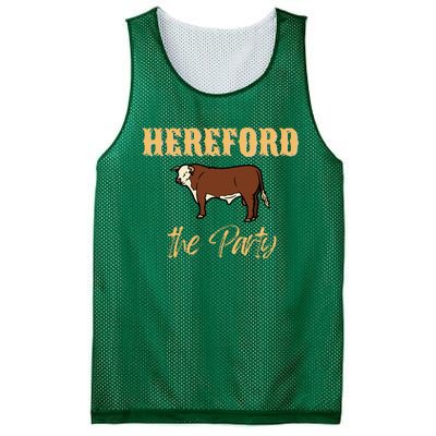 Herefords The Party Funny Cows Cattle Farm Farmer Fashion Mesh Reversible Basketball Jersey Tank