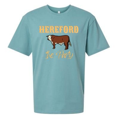 Herefords The Party Funny Cows Cattle Farm Farmer Fashion Sueded Cloud Jersey T-Shirt