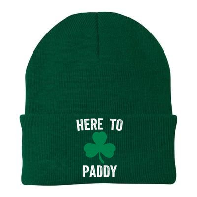 Here To Paddy Funny St Patrick's Party Ing Gift Knit Cap Winter Beanie