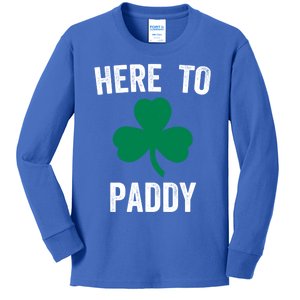 Here To Paddy Funny St Patrick's Party Ing Gift Kids Long Sleeve Shirt