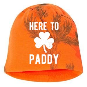 Here To Paddy St Patricks Day Kati - Camo Knit Beanie