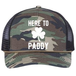 Here To Paddy St Patricks Day Retro Rope Trucker Hat Cap