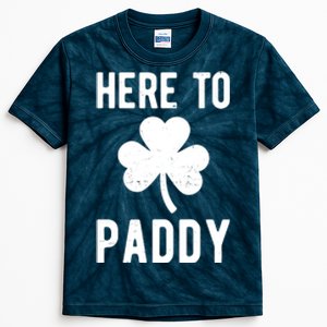 Here To Paddy St Patricks Day Kids Tie-Dye T-Shirt