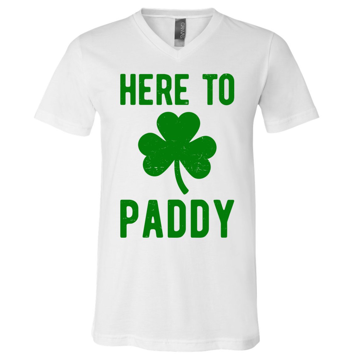 Here To Paddy St Patricks Day V-Neck T-Shirt