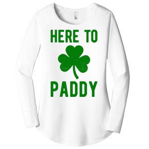 Here To Paddy St Patricks Day Women's Perfect Tri Tunic Long Sleeve Shirt