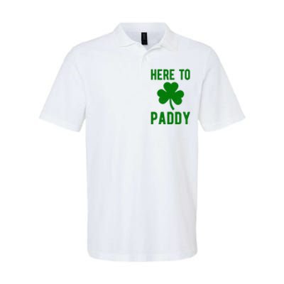 Here To Paddy St Patricks Day Softstyle Adult Sport Polo