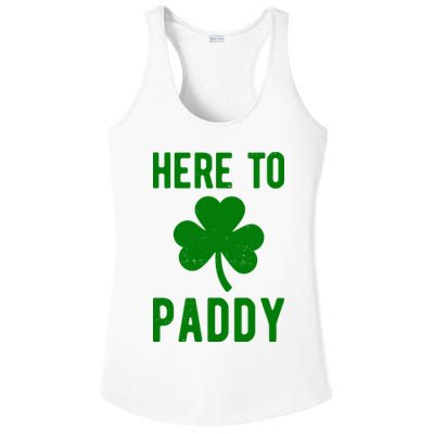 Here To Paddy St Patricks Day Ladies PosiCharge Competitor Racerback Tank