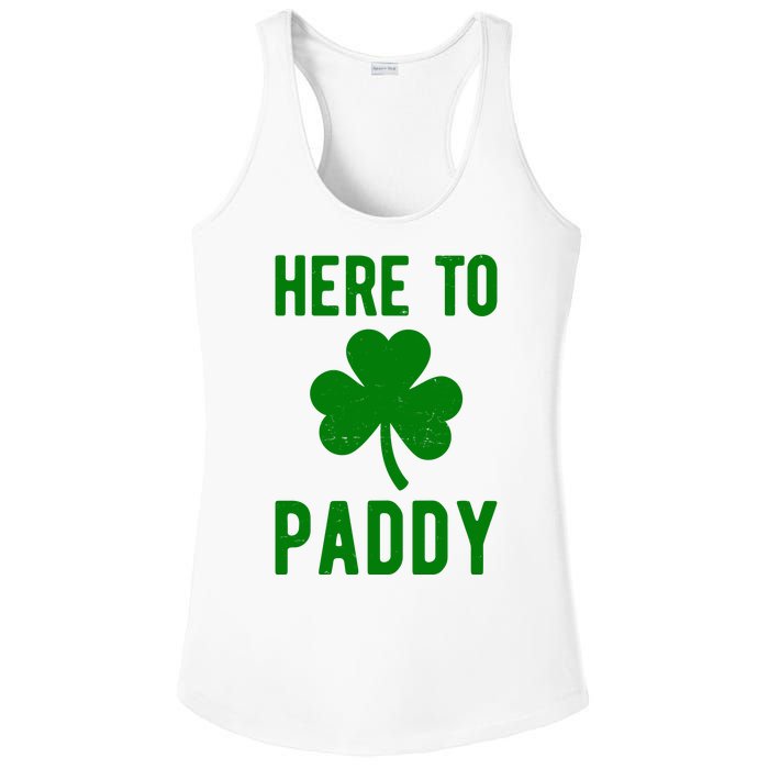 Here To Paddy St Patricks Day Ladies PosiCharge Competitor Racerback Tank