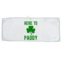 Here To Paddy St Patricks Day Large Microfiber Waffle Golf Towel