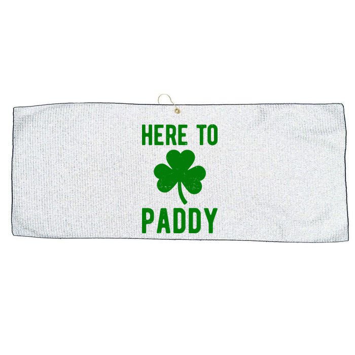 Here To Paddy St Patricks Day Large Microfiber Waffle Golf Towel