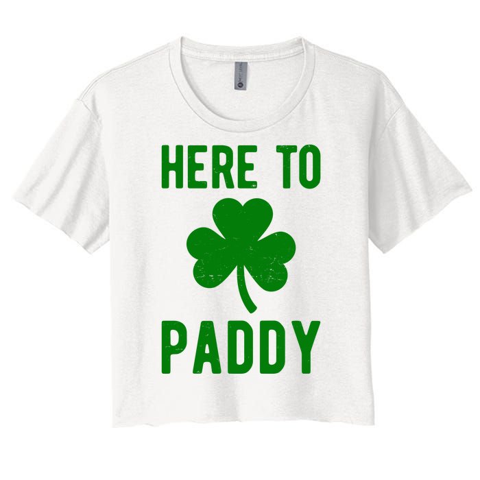 Here To Paddy St Patricks Day Women's Crop Top Tee