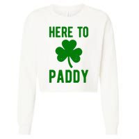 Here To Paddy St Patricks Day Cropped Pullover Crew