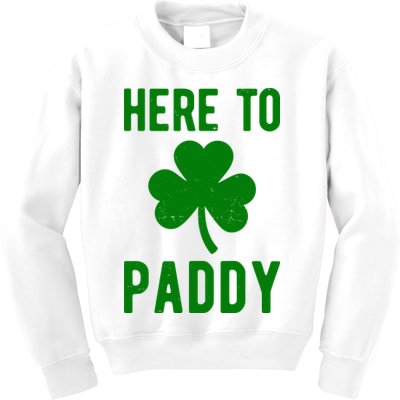 Here To Paddy St Patricks Day Kids Sweatshirt