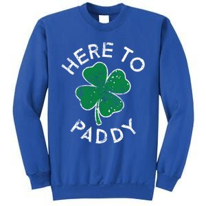 Here To Paddy Lucky Clover St Patrick's Day Distress Cute Gift Sweatshirt