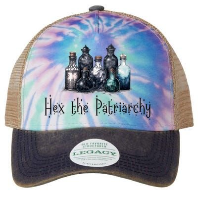 Hex Th Patriarchy Feminist Witch Celestial Occult Witchcraft Gift Legacy Tie Dye Trucker Hat