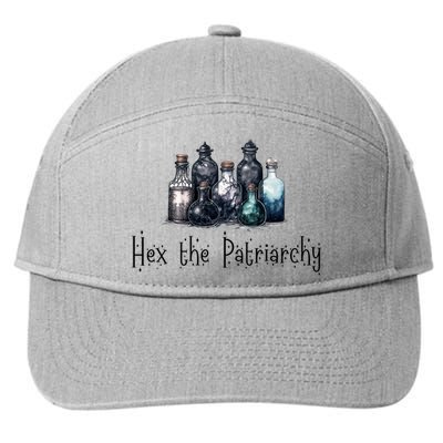 Hex Th Patriarchy Feminist Witch Celestial Occult Witchcraft Gift 7-Panel Snapback Hat