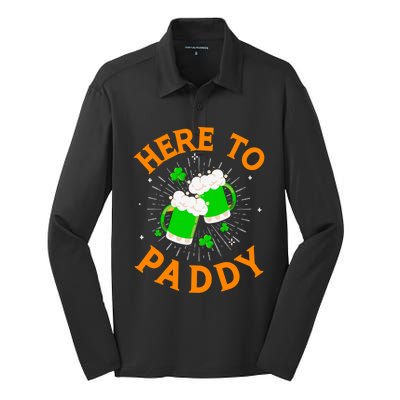 Here To Paddy Gift Silk Touch Performance Long Sleeve Polo