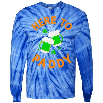 Here To Paddy Gift Tie-Dye Long Sleeve Shirt