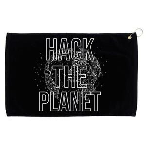 Hack The Planet Coder Gift Grommeted Golf Towel