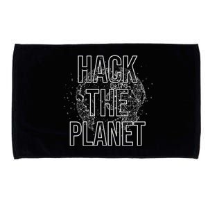 Hack The Planet Coder Gift Microfiber Hand Towel