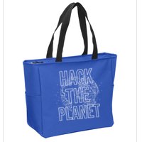 Hack The Planet Coder Gift Zip Tote Bag