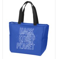 Hack The Planet Coder Gift Zip Tote Bag