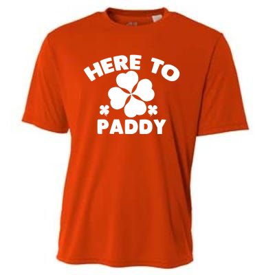 Here To Paddy Shamrock Leaf St Patrick's Day Tee Funny Gift Cooling Performance Crew T-Shirt