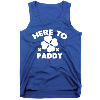 Here To Paddy Shamrock Leaf St Patrick's Day Tee Funny Gift Tank Top