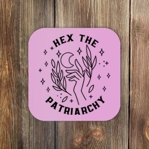 Hex The Patriarchy Halloween Gift For Feminists Coaster