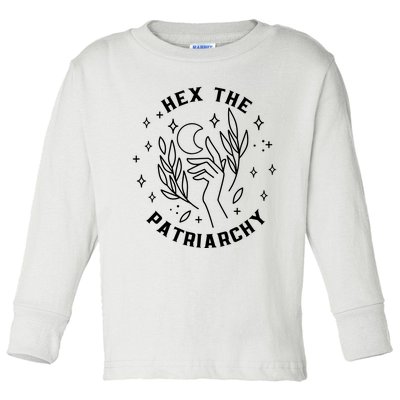 Hex The Patriarchy Halloween Gift For Feminists Toddler Long Sleeve Shirt