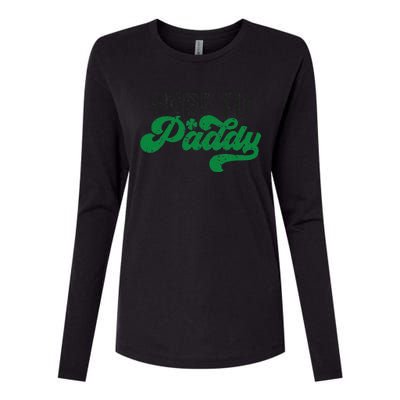 Here To Paddy Funny Saint Patrick's Day Gift Womens Cotton Relaxed Long Sleeve T-Shirt