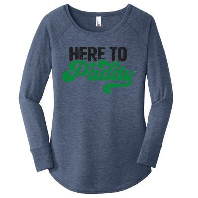 Here To Paddy Funny Saint Patrick's Day Gift Women's Perfect Tri Tunic Long Sleeve Shirt